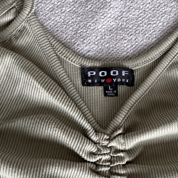 ✨3/$30✨ Olive Ruched Camisole Top - Picture 2 of 5